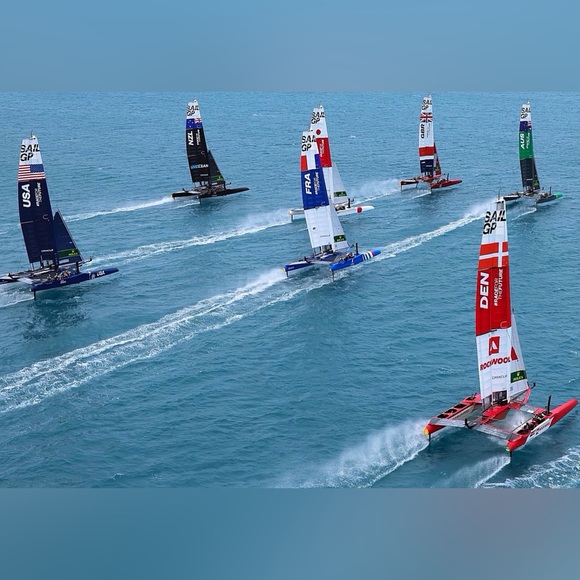 Polo Ralph Lauren Nantucket Crest Blue, White, and Red Striped  Performance Tee - Picture 9 of 11